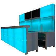 Exclusive LED Bar blau side