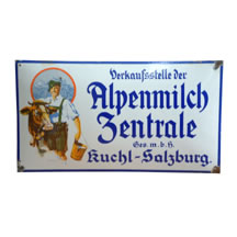Email-Schild Alpenmilch Zentrale